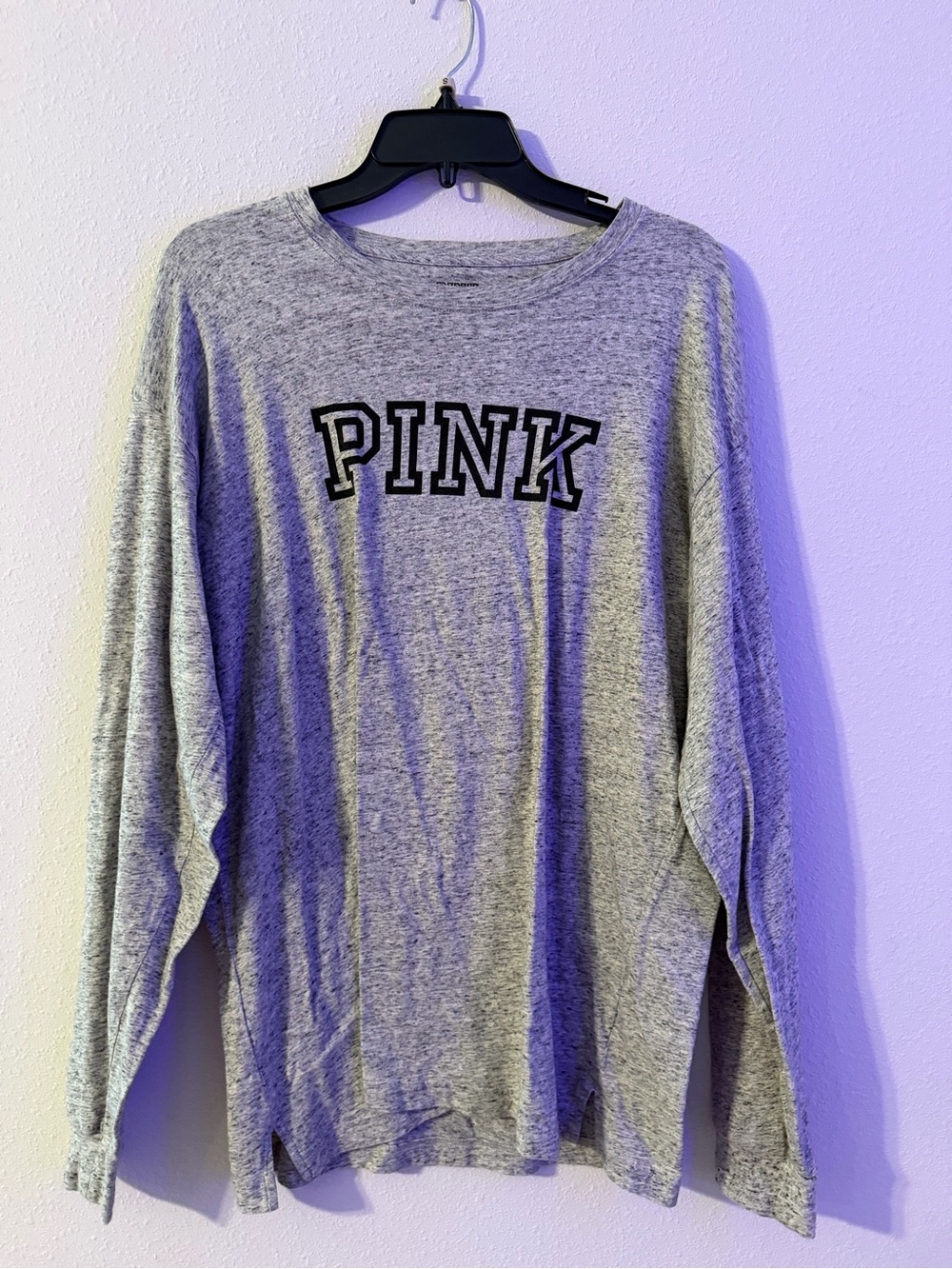 PINK Victoria's Secret Women's Gray Long-Sleeve